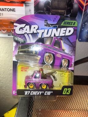 '87 Chevy C10 Tow-Rider Toy - Purple with Gold Accents